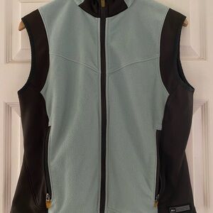 REI Women's Polartec Fleece Vest  Size L Colors Mint Green/ Black